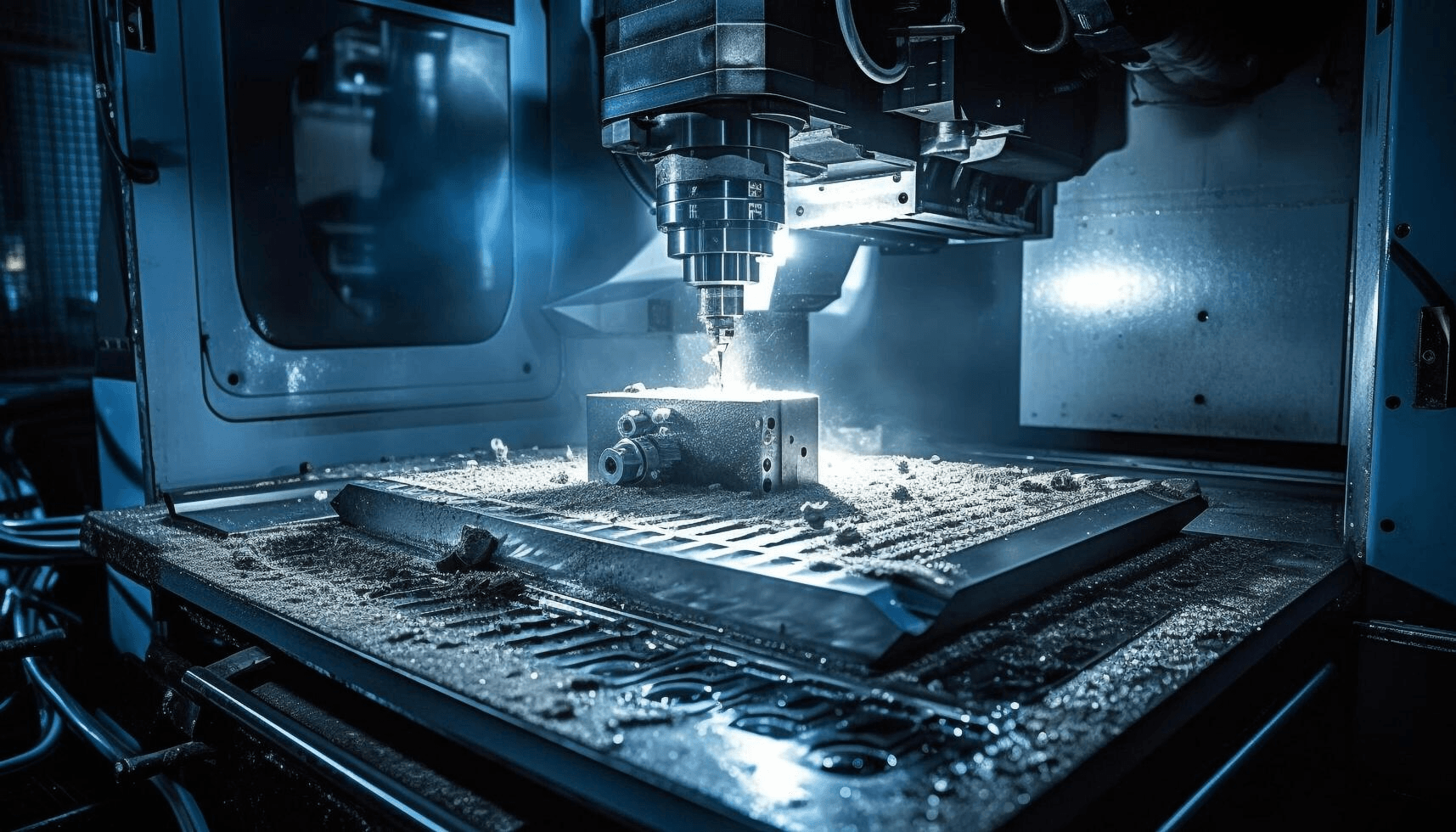 Image (Engineer reviewing CNC machining design plans)